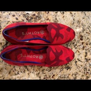 Rothy’s Red Camo Loafers- Size 7.5